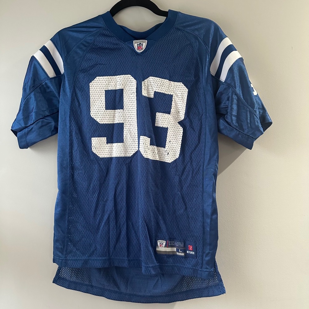 Kids Indianapolis Colts‎ Football Jersey #93 Freeney Blue Youth Large NFL Reebok